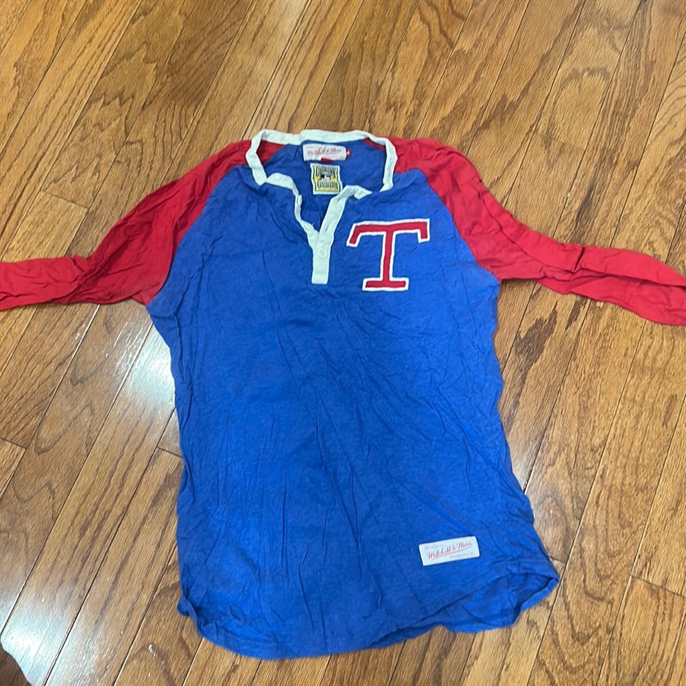 Mitchell & Ness Texas Rangers Throwback 3/4 sleeves